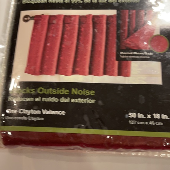 Bundle of 2 Energy saving blackout valance, wine - Picture 3 of 6